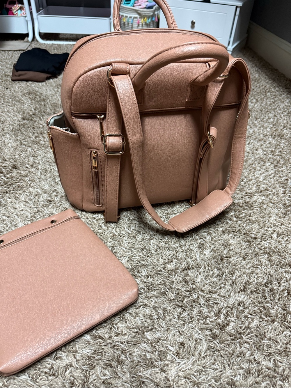 Ayla & Co Leather Backpack + Tote Diaper Bag - Picture 4 of 4